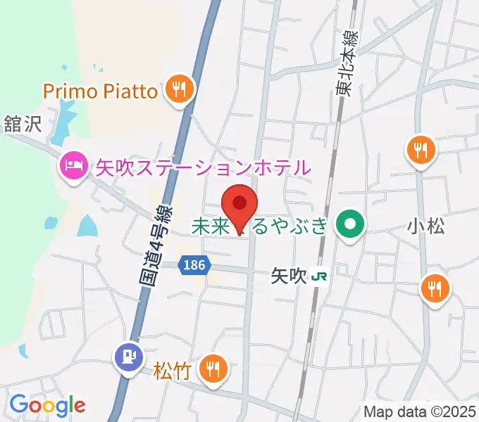 矢吹町中央公民館 KOKOTTOホールの地図