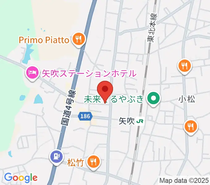 矢吹町中央公民館 KOKOTTOホールの地図