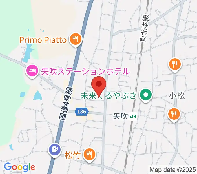 矢吹町複合施設KOKOTTOの地図