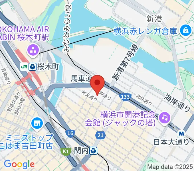 神奈川県立歴史博物館の地図