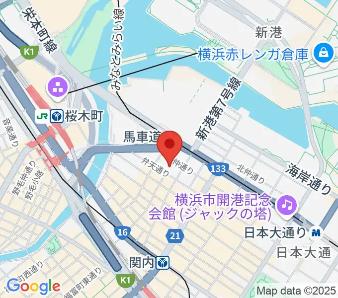 神奈川県立歴史博物館の地図