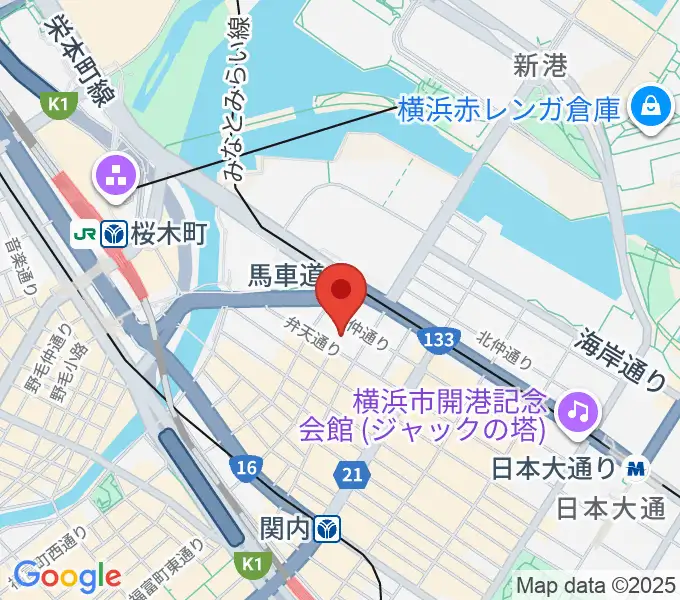 神奈川県立歴史博物館の地図