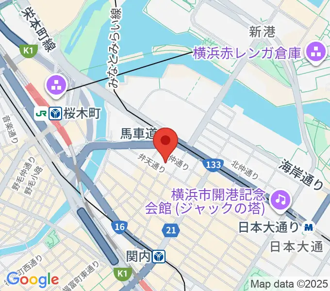 神奈川県立歴史博物館の地図