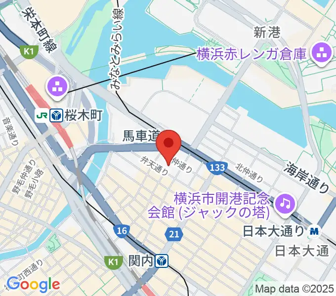 神奈川県立歴史博物館の地図