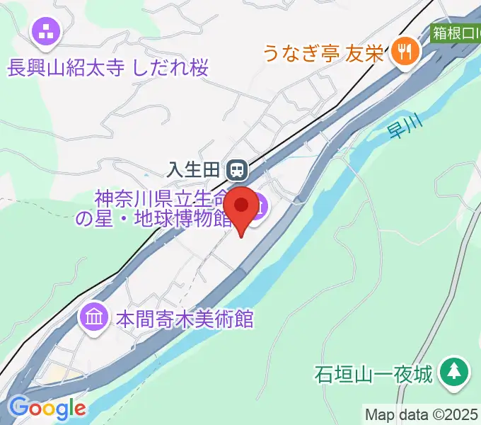 神奈川県立生命の星・地球博物館の地図