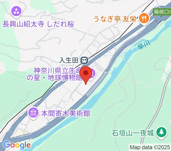 神奈川県立生命の星・地球博物館の地図