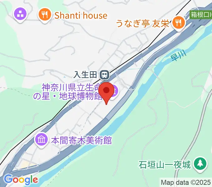 神奈川県立生命の星・地球博物館の地図