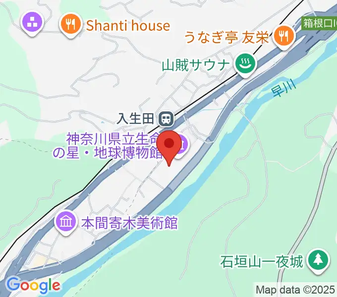 神奈川県立生命の星・地球博物館の地図