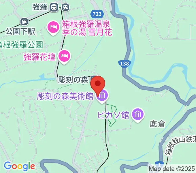 箱根 彫刻の森美術館の地図