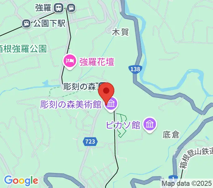 箱根 彫刻の森美術館の地図