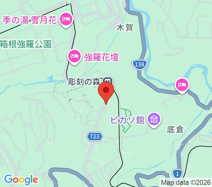 箱根 彫刻の森美術館の地図