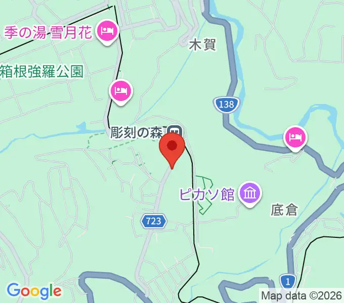 箱根 彫刻の森美術館の地図