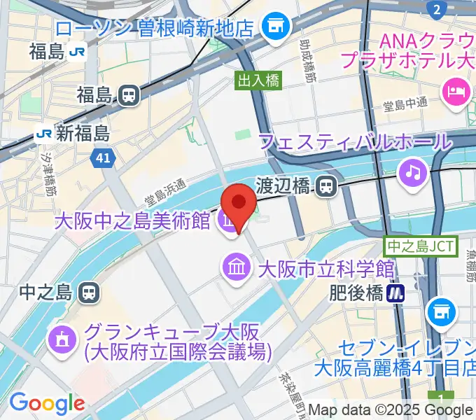 大阪中之島美術館の地図