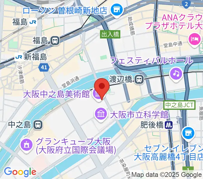 大阪中之島美術館の地図