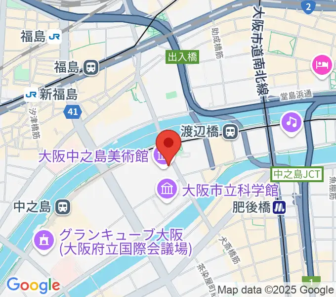 大阪中之島美術館の地図