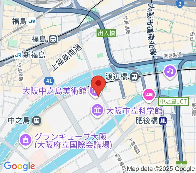 大阪中之島美術館の地図
