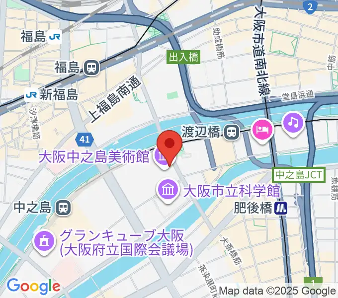 大阪中之島美術館の地図