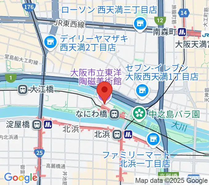 大阪市立東洋陶磁美術館の地図