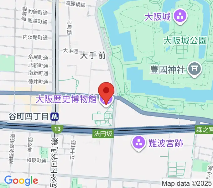 大阪歴史博物館の地図
