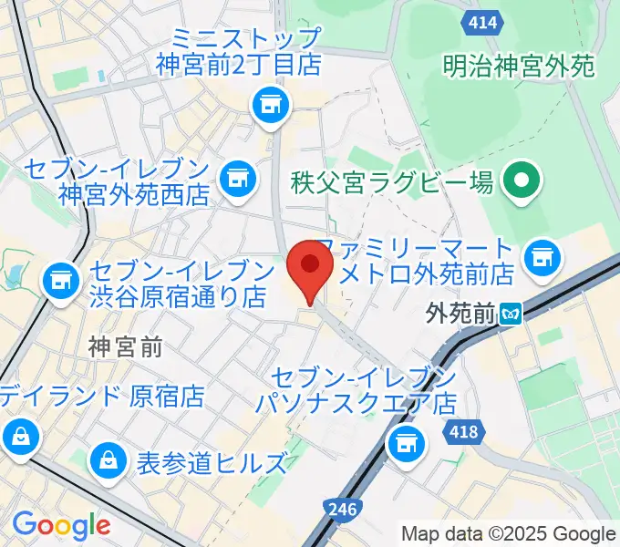 ワタリウム美術館の地図