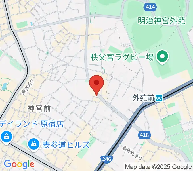 ワタリウム美術館の地図
