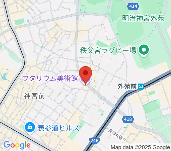 ワタリウム美術館の地図