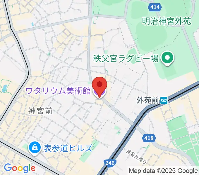 ワタリウム美術館の地図