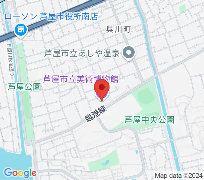 芦屋市立美術博物館の地図