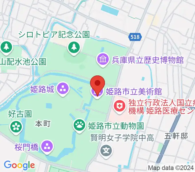 姫路市立美術館の地図