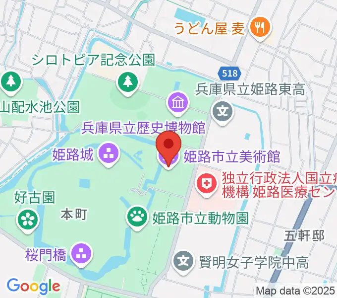 姫路市立美術館の地図