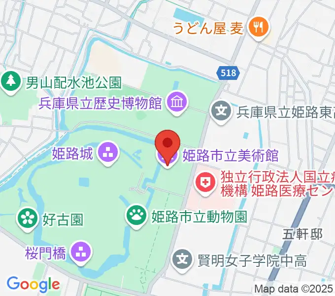 姫路市立美術館の地図