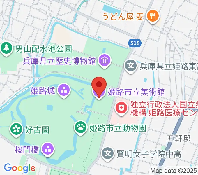 姫路市立美術館の地図