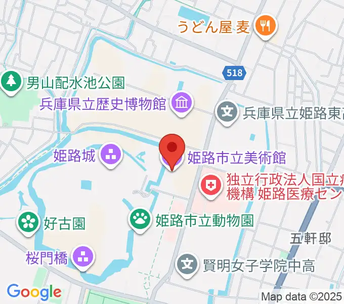 姫路市立美術館の地図