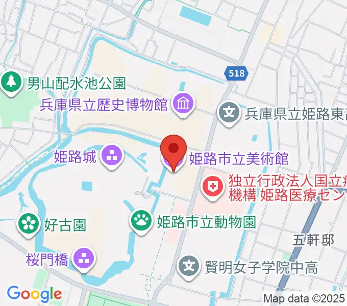 姫路市立美術館の地図