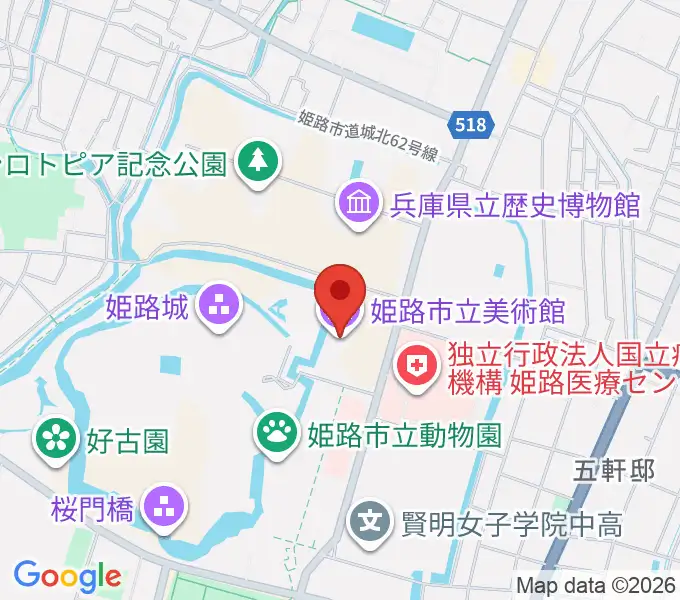 姫路市立美術館の地図