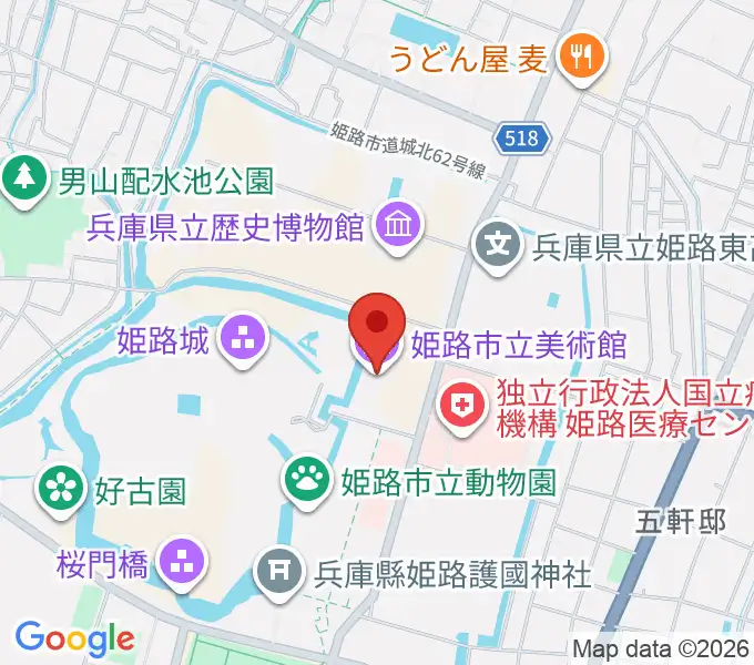 姫路市立美術館の地図