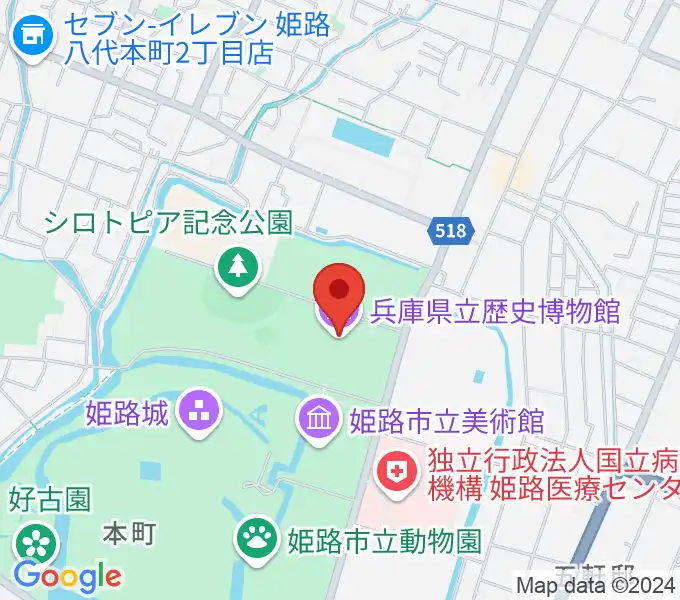 兵庫県立歴史博物館の地図