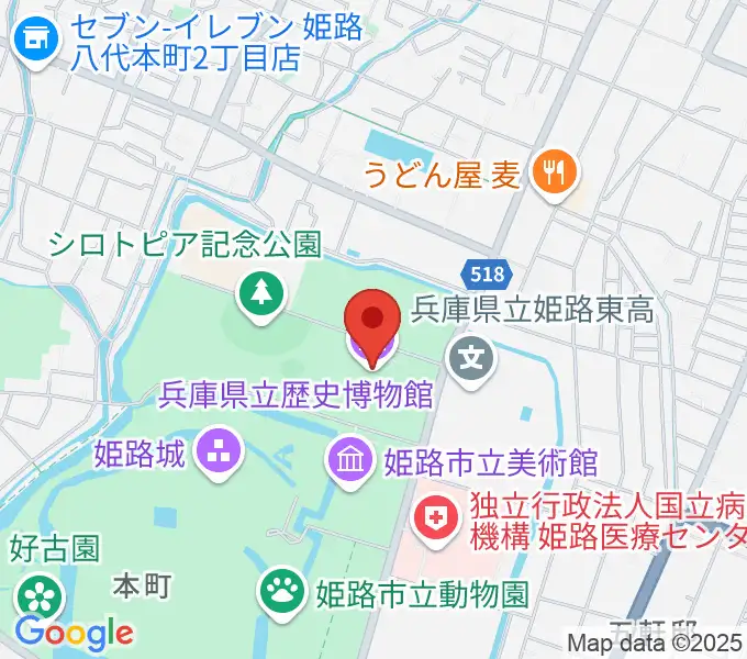 兵庫県立歴史博物館の地図