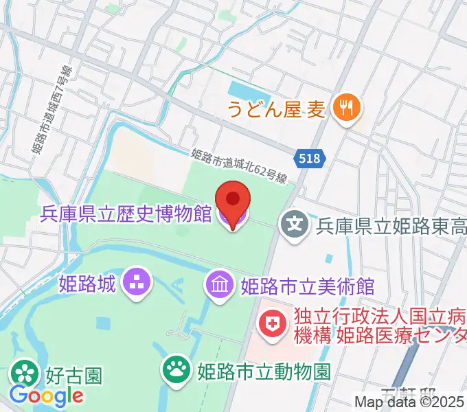 兵庫県立歴史博物館の地図