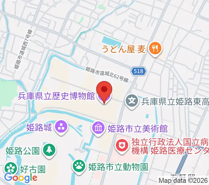 兵庫県立歴史博物館の地図