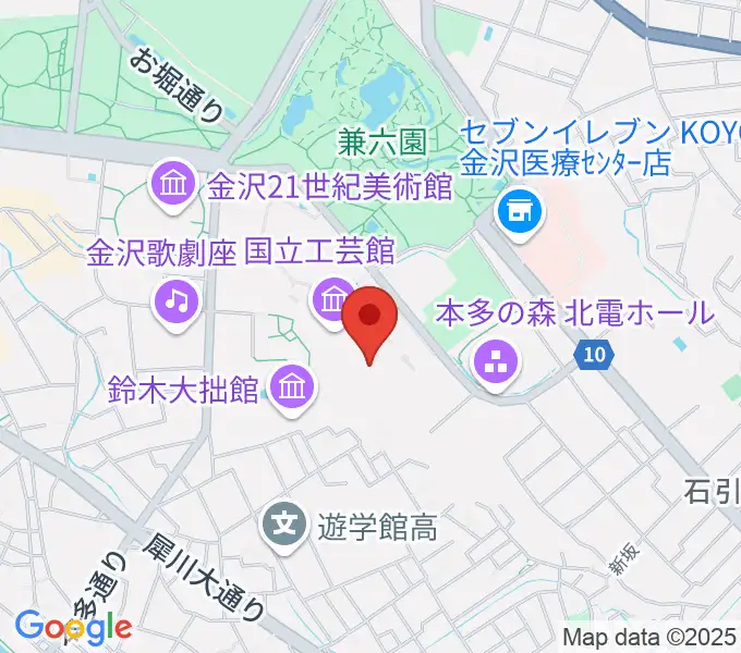 石川県立歴史博物館 いしかわ赤レンガミュージアムの地図