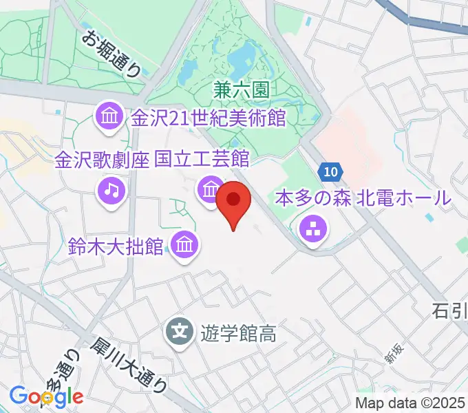石川県立歴史博物館 いしかわ赤レンガミュージアムの地図