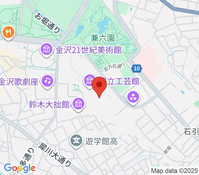 石川県立歴史博物館 いしかわ赤レンガミュージアムの地図