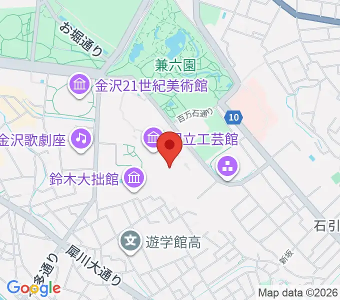 石川県立歴史博物館 いしかわ赤レンガミュージアムの地図