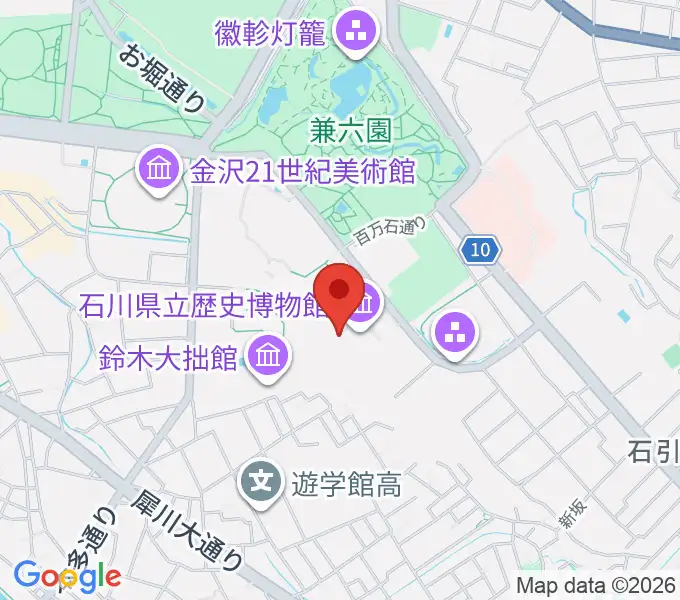 石川県立歴史博物館 いしかわ赤レンガミュージアムの地図