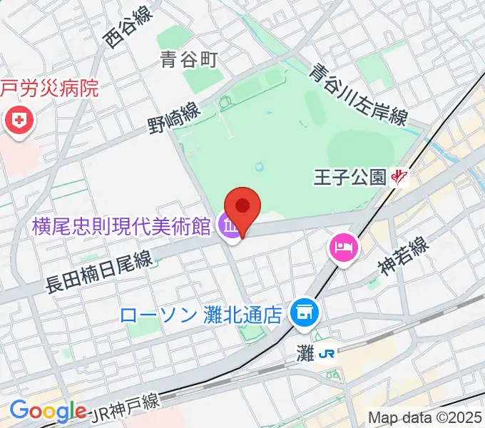 原田の森ギャラリーの地図