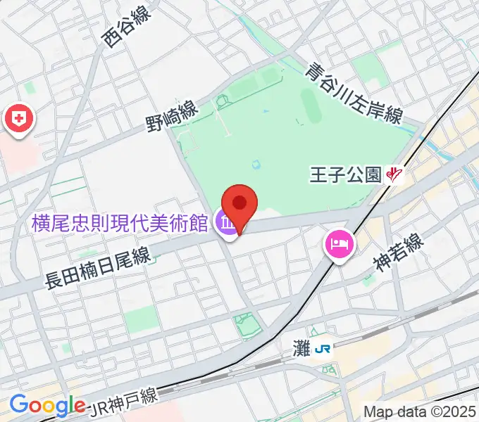 原田の森ギャラリーの地図
