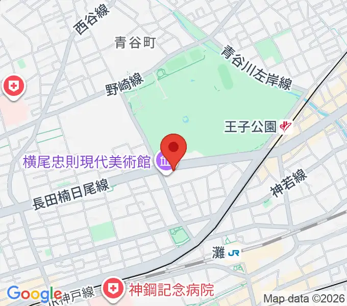 原田の森ギャラリーの地図