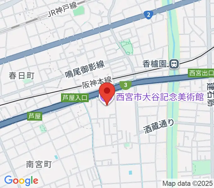 西宮市大谷記念美術館の地図