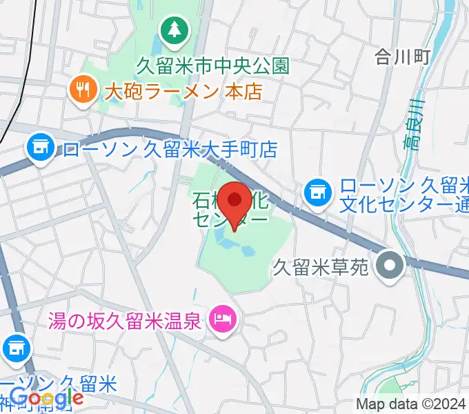 久留米市美術館の地図